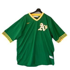 Oakland A's Nike Cooperstown Money Miller Baseball Jersey Men's XL Kelley Green